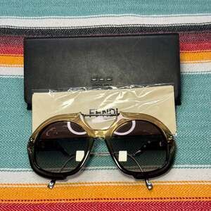 Fendi Oversized Gradient Sunglasses with Original Leather Case